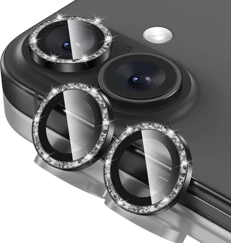 Vista 12 de Tensea Protector de Lente de Cámara para iPhone 13 mini/iPhone 13, Cubierta de Cámara de Vidrio Templado 9H Protector de Pantalla Anillo Individual