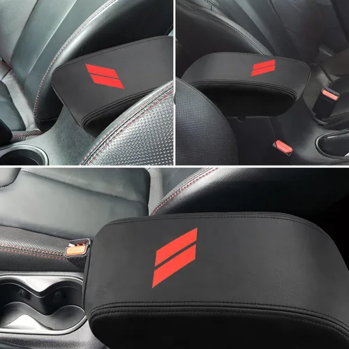 Vista 4 de INTGET Para Dodge Dart Centro Consola Cubierta 2016 2015 2014 2013 Cuero Consola Tapa Protector Coche Central Apoyabrazos Cubierta para Dodge Dart