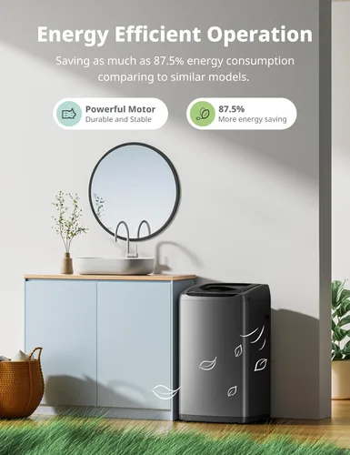 Vista 5 de COMFEE' Lavadora portátil de 0.9 pies cúbicos Lavadora compacta con pantalla LED