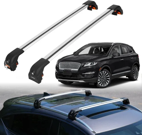 Vista 10 de ERKUL Barras transversales de techo resistentes para Lincoln MKC 2015-2019 Barras transversales de aluminio Aero mejoradas con sistema