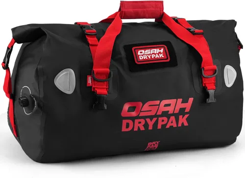 Vista 11 de OSAH DRYPAK Bolsa de lona impermeable – Bolsa seca para motocicleta con gran espacio de almacenamiento, bolsas de equipaje impermeables con bolsillo