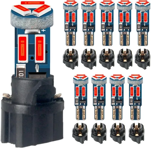 Vista 9 de Bombilla LED de alto brillo azul profundo T5 37 74 PC74 PC37 con enchufe de bloqueo giratorio para panel de instrumentos, luz en racimo y luz