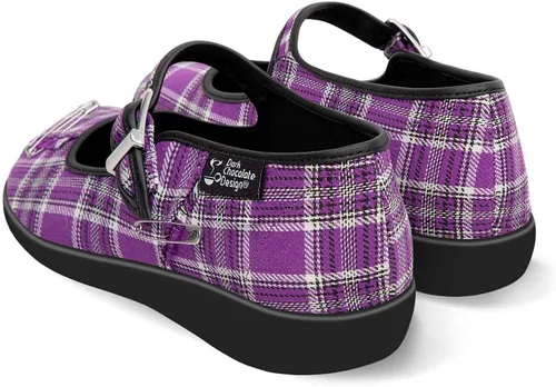 Vista 3 de Hot Chocolate Design - Zapato planos estilo Mary Jane para mujer, de lona, divertidos, Chocolaticas