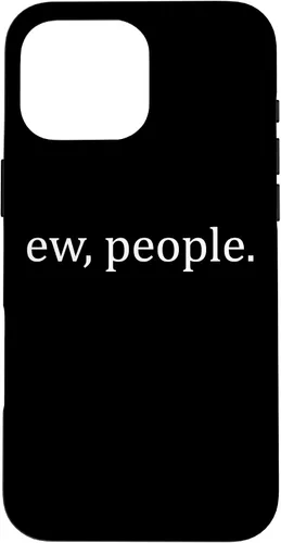 Vista 19 de Ew People - Funda de regalo para iPhone 17 con frases introvertidas y frases de memes