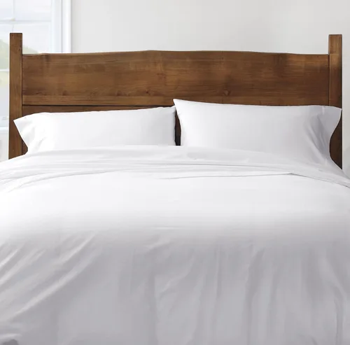 Vista 4 de Cuddledown Heritage - Funda de edredón 100% algodón Calidad Premium Tejido de satén ultrasuave Transpirable Cierre de botón Queen Blanco