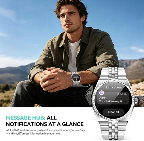 Vista 13 de SOUYIE Reloj inteligente para hombre, llamadas Bluetooth, rastreador