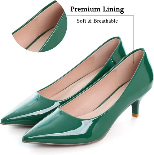 Vista 3 de Zapatos de tacón bajo para mujer, zapatos de tacón bajo para mujer, zapatos de vestir clásicos de moda, zapatos de tacón simple para trabajo