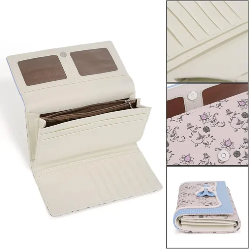 Vista 3 de UTO Wallet for Women Large Capacity Bowknot Flower Card Holder Phone Case Zipper Pocket Gilrs Purse Clutch