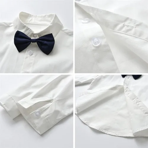 Vista 6 de SANGTREE Conjunto de traje de caballero para niños, 3 meses a 14 años