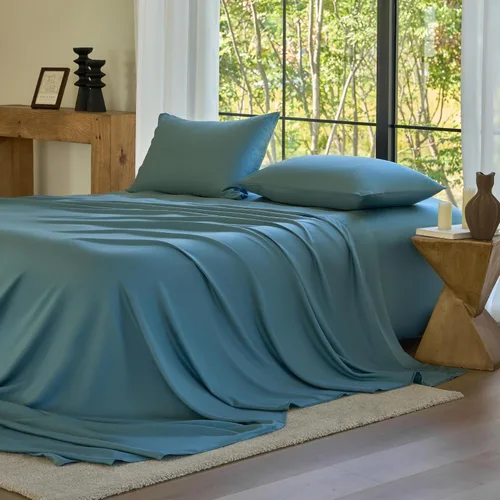 Vista 23 de Sijo AiryWeight Set de sábanas de Tencel, 100% Lyocell derivado del eucalipto, extremadamente suave, ganador de las mejores sábanas de enfriamiento