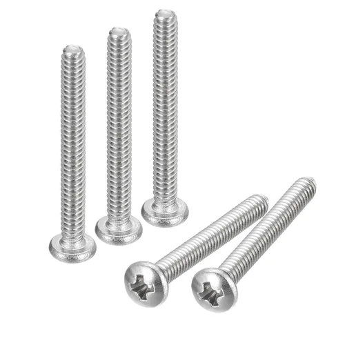 Vista 21 de uxcell Tornillos de máquina de cabeza redonda de 1/4-20x1, tornillo de acero inoxidable 304 18-8, accionamiento Phillips, totalmente roscado
