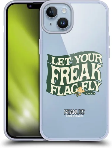 Vista 194 de Head Case Designs Funda de gel suave con licencia oficial de Peanuts Freak Flag Fly Woodstock 50th compatible con Apple iPhone 7 Plus/iPhone 8 Plus