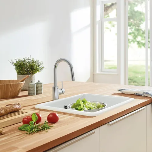 Vista 4 de GROHE 31479DC1 Grifo de cocina con barra desplegable Concetto con pulverizador. 1.75 GPM, Supersteel (acero inoxidable)