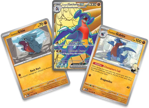 Vista 3 de Pokemon TCG: Colección premium de Cynthia’s Garchomp ex - 6 paquetes, pegatinas, promociones