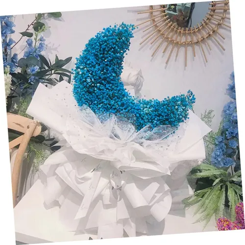 Vista 3 de IWOWHERO 2pcs Flor Barro Luna Forma Esponja Flor Ladrillo para Arreglo Floral Suministros