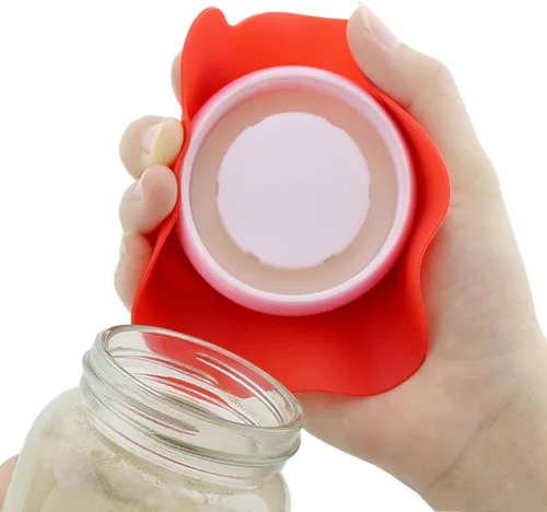Vista 6 de 7 almohadillas para abridor de tarros, adecuadas para abridor de tarros para manos débiles, pinzas de goma para abrir tarros, abridor de tarros