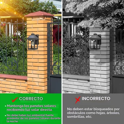 Vista 7 de Lámpara solar de pared para exteriores con 3 modos de iluminación, lámpara LED de montaje de pared del atardecer al amanecer, sensor de movimiento