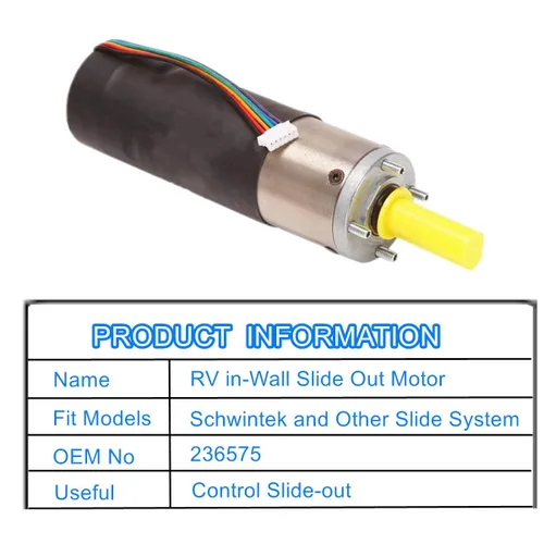 Vista 2 de 236575 Motor deslizante de pared RV compatible con sistema deslizante Lippert Schwintek en pared, motor deslizante para remolque de viaje y cámper