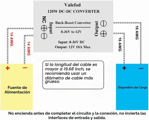 Vista 6 de Convertidor de voltaje de alta eficiencia CC a CC 8-36V a 12V 10A 120W Convertidor Buck-Boost DIY Fuente de alimentación Transformador
