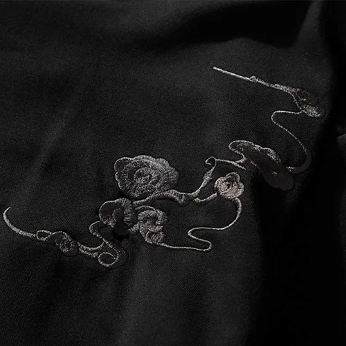 Vista 4 de MFCT Sudaderas con capucha bordadas de ropa de calle japonesa