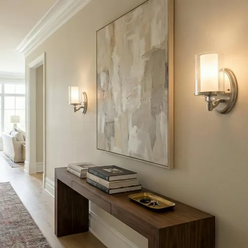 Vista 5 de Kira Home Victoria - Aplique de pared de cristal moderno de 10 pulgadas para tocador de baño