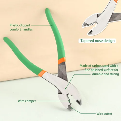 Vista 3 de SPEEDWOX Herramienta de prensado de corte de alambre Alicates eléctricos Alicates Crimper Cutter Alicates de crimpado de terminales eléctricos