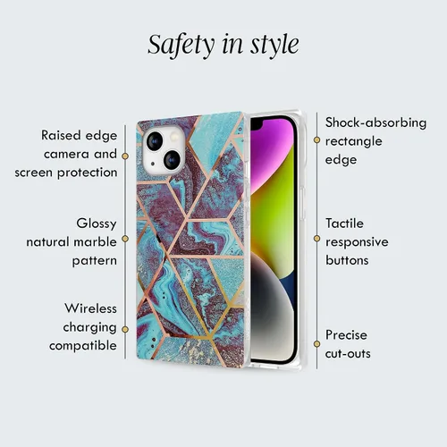 Vista 3 de Cocomii - Funda rectangular compatible con iPhone 11 - mármol natural, patrón atemporal, brillante, para mujeres, niñas, hombres, funda protectora