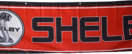 Vista 2 de Shelby Cobra Flag Motorsport Car Racing Banner de 2 x 8 pies