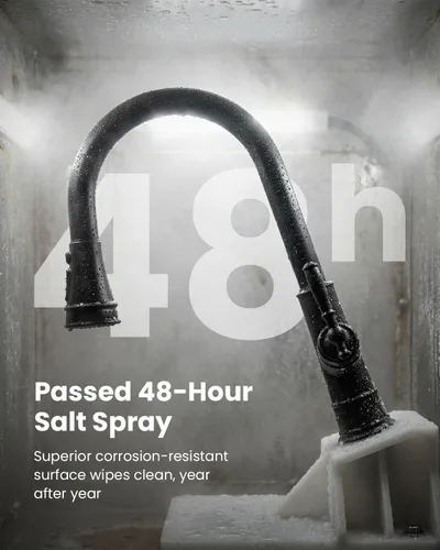Vista 7 de APPASO Patented Design Black Kitchen Faucet with Pull Down Sprayer Negro