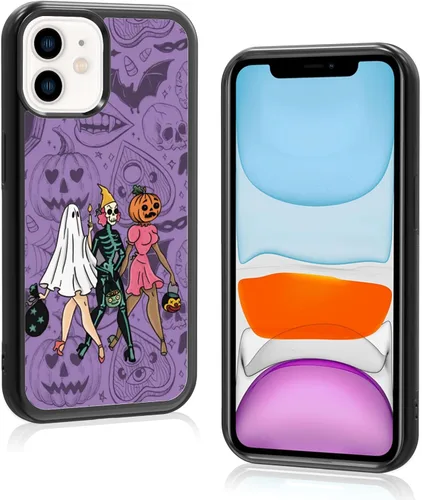 Vista 8 de Funda de teléfono de Halloween para mujer, diseño de fantasma, para iPhone 11, TPU a prueba de golpes, funda protectora para iPhone, globo ocular