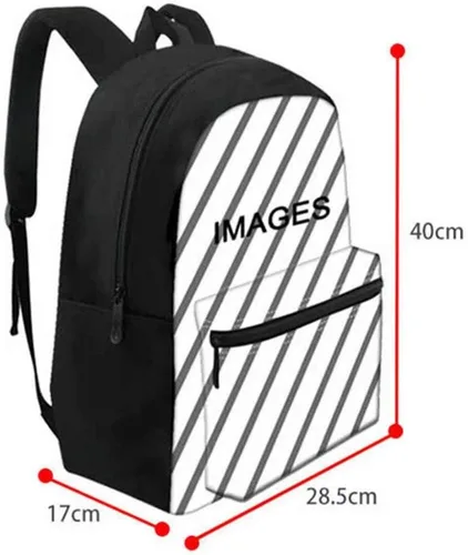Vista 2 de Dellukee - Mochila escolar escolar escolar escolar con bolsa de almuerzo y bolsa de lápiz para niños