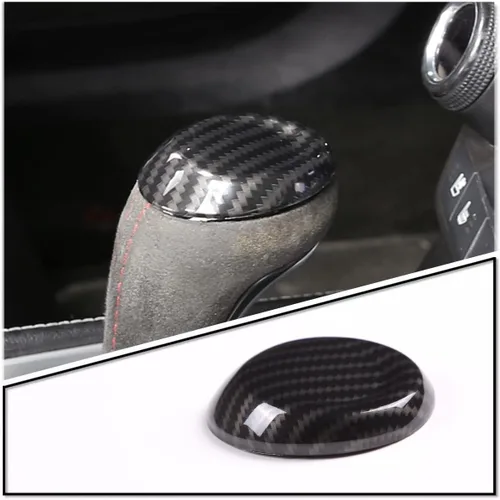 Vista 3 de Accesorios interiores para Chevrolet Corvette C7 2014-2019, accesorios de ajuste de cubierta de la cabeza de la palanca de cambios, accesorios