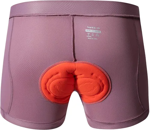 Vista 8 de Santic Pantalones cortos de ciclismo para mujer pantalones cortos de ciclismo con bolsillos laterales suaves de cintura alta pantalones cortos