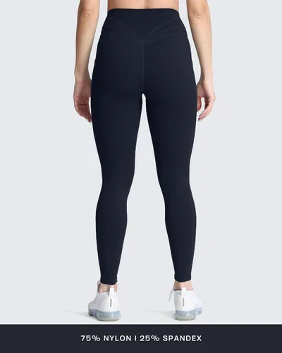 Vista 41 de Aoxjox Trinity - Pantalones de yoga de cintura alta con bolsillos para mujer, control de abdomen, cintura cruzada, leggings de entrenamiento suaves