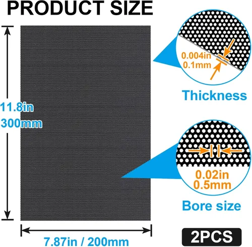 Vista 2 de Pndeyo 2 hojas de malla para ojos de traje de peluche de 0,5 mm en blanco, malla de ojos de PVC impermeable e imprimible, hoja en blanco