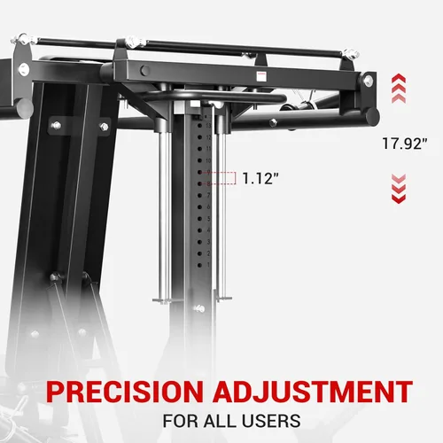 Vista 6 de GMWD Chest Press Machine, Bench Press Machine with Independent Converging Arms, Adjustable Flat Incline Bench for Chest, AB Workouts, Shoulder Home