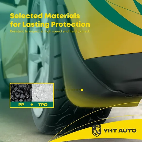 Vista 3 de YHTAUTO Juego de 4 protectores contra salpicaduras para Toyota Sienna 2011 2012 2013 2014 2015 2016 2017, no apto para modelo SE, delantero