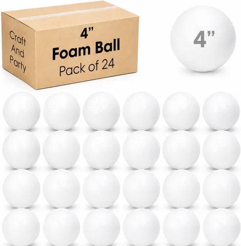 Vista 13 de Evershine Paquete de 100 bolas de espuma para manualidades de 1 pulgada, bolas de poliestireno de espuma lisas blancas para proyectos