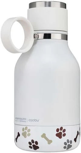 Vista 9 de Asobu - Recipiente para perros unido a una botella de viaje aislante de acero inoxidable para humanos de 37oz/1.1 litros con recipiente para perros