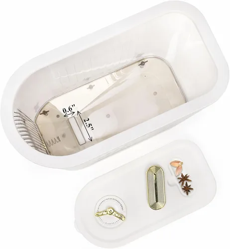 Vista 8 de Cididu Dispensador de soporte de arroz transparente, contenedor de almacenamiento de grano grande de 22 libras con taza medidora, cubo dispensador
