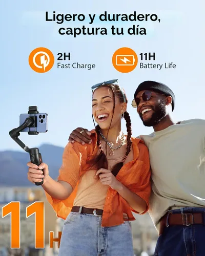 Vista 8 de hohem iSteady X3 - Estabilizador de cardán mejorado para iPhone con control remoto desmontable, cardán plegable de 3 ejes, luz de relleno, varilla