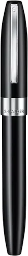 Vista 8 de Sheaffer Legacy 9064 - Pluma estilográfica, punta mediana con incrustaciones de oro PVD de 14 quilates, acabado de laca negra con borde cromado
