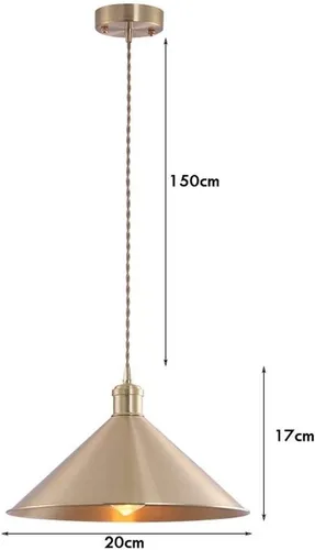 Vista 5 de Industrial Vintage Chandelier Light Fixture - E27/E26 Edison Style Hanging Lamp for Kitchen, Dining Room, Bar, and Living Room