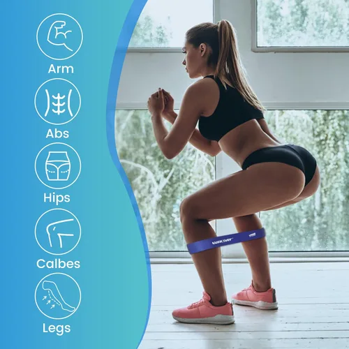 Vista 4 de WIKDAY Bandas de Resistencia para Hacer Ejercicio Bandas de Bucle de Ejercicio Conjunto de Bandas de Entrenamiento para Hombres y Mujeres