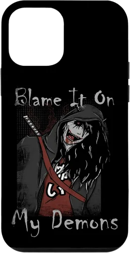 Vista 12 de Funda para iPhone 15 Blame It On My Demons - Funda de manga de anime de monstruo de terror japonés