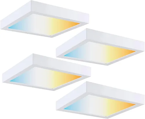 Vista 10 de Lámpara de techo cuadrada LED de 9 pulgadas, equivalente a 60 W, 2700 K/3000 K/3500 K/4000 K/5000 K CCT seleccionable, CRI 90+, luz de panel LED
