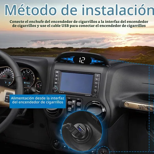 Vista 6 de Pantalla de visualización frontal de coche Digital GPS Navegación Velocímetro GPS Sistema Dual Pantalla de visualización