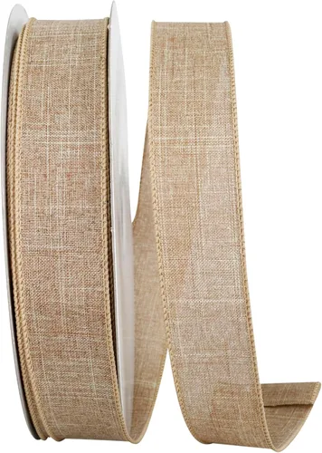 Vista 30 de Cinta Reliant Ribbon 92573W-031-09K para borde con alambre Everyday Linen Value, 1-1/2 pulgadas x 50 yardas, color negro