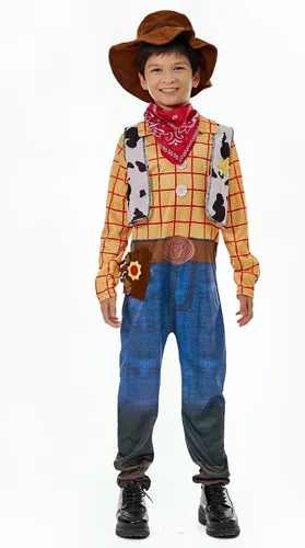 Vista 6 de Varuotu Woody Cowboy - Juego de accesorios de disfraz clásico de vaquero para niños, fiesta de Halloween para niñas y niños pequeños