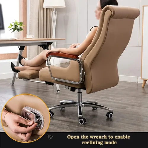 Vista 3 de Silla ejecutiva, silla de escritorio para computadora para personas pesadas, silla reclinable de gran angular, silla de juegos cómoda, silla